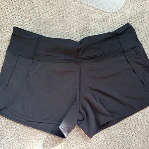 Lululemon Athletica Black Athletic Shorts with Moisture-Wicking Fabric